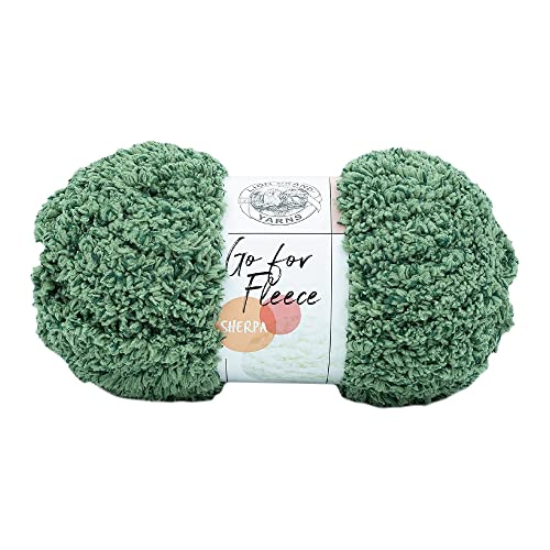 Lion Brand Yarn Go for Fleece Sherpa Jumbo-Garn zum Stricken, Häkeln und Basteln, 1 Stück, Farn von Lion Brand Yarn