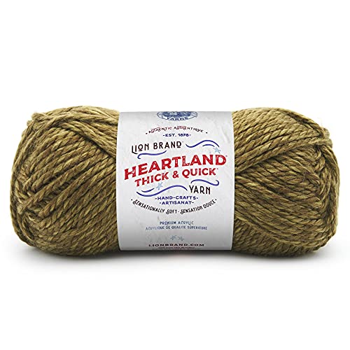 Lion Brand Yarn Heartland 137-174 Dickes und schnelles Garn, Joshua Baum, grün von Lion Brand Yarn