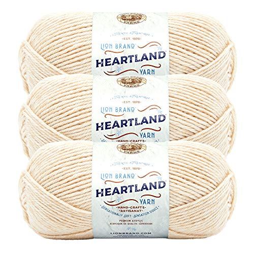 Lion Brand Yarn Heartland Garn zum Häkeln, Stricken und Weben, mehrfarbiges Garn, 3er-Pack, Acadia von Lion Brand Yarn