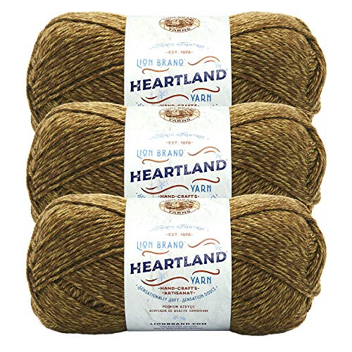 Lion Brand Yarn Heartland Garn zum Häkeln, Stricken und Weben, mehrfarbiges Garn, 3er-Pack, Joshua Tree von Lion Brand Yarn