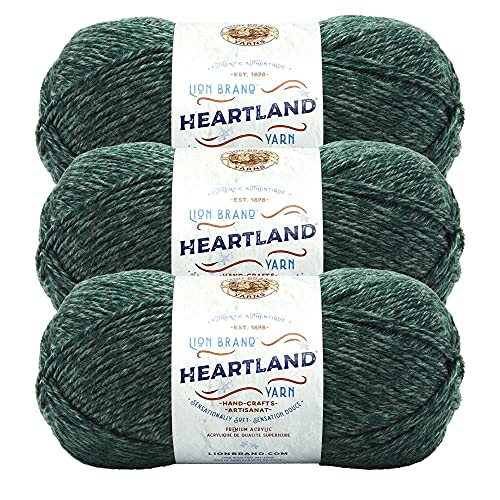 Lion Brand Yarn Heartland Garn zum Häkeln, Stricken und Weben, mehrfarbiges Garn, 3er-Pack, Kings Canyon von Lion Brand Yarn