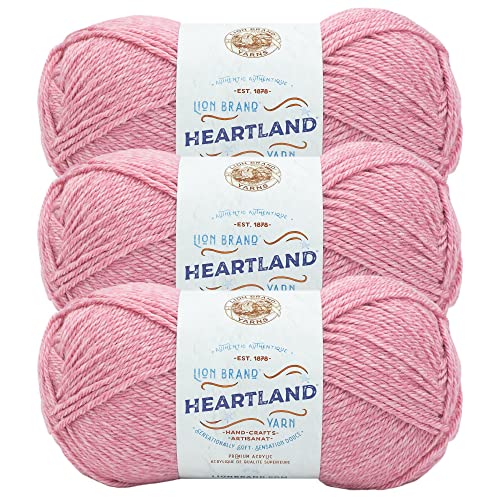 Lion Brand Yarn Heartland Garn zum Häkeln, Stricken und Weben, mehrfarbiges Garn, 3er-Pack, Lassen Vulcanic von Lion Brand Yarn