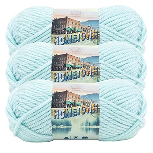 Lion Brand Yarn Hometown Garn, Bulky Garn, Garn zum Stricken und Häkeln, 3er-Pack, Louisville Julep von Lion Brand Yarn