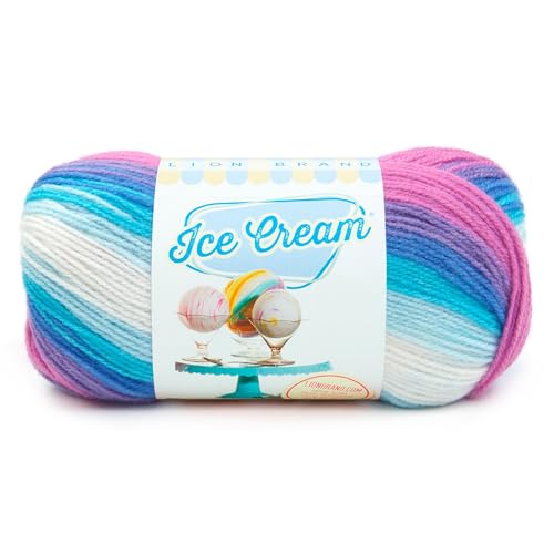 Lion Brand Yarn Ice Cream 923-215 Eiscreme-Garn, Moon Mist, Acryl, One Skein, 360 von Lion Brand Yarn