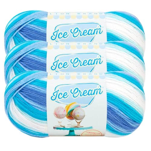 Lion Brand Yarn Eiscreme-Baby-Garn, blauer Mond, 3 Stück von Lion Brand Yarn