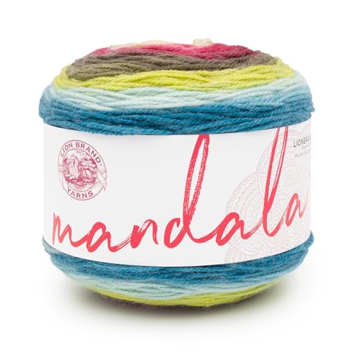 Lion Brand Yarn Mandala, mehrfarbiges Garn zum Stricken, Häkeln und Basteln, Kappa, 1 Packung von Lion Brand Yarn