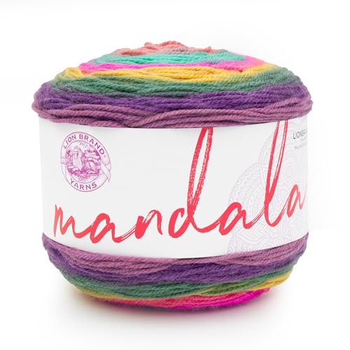 Lion Brand Yarn Mandala, mehrfarbiges Garn zum Stricken, Häkeln und Basteln, Mantis, 1 Packung von Lion Brand Yarn