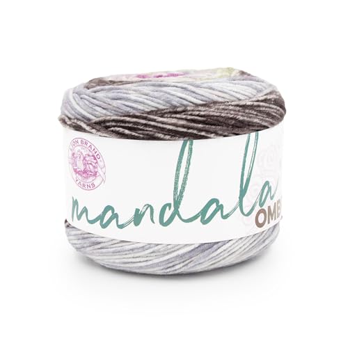 Lion Brand Yarn Mandala Ombre, mehrfarbiges Garn zum Stricken, Häkeln und Basteln, Transformieren, 1 Packung von Lion Brand Yarn