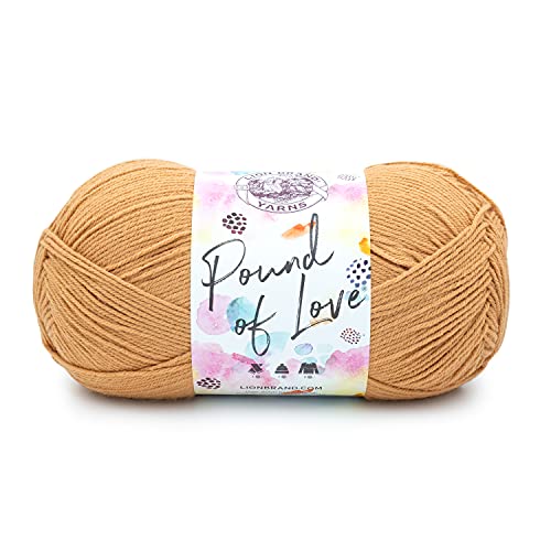 Lion Brand Yarn Pfund der Liebe, Value Garn, großes Garn zum Stricken und Häkeln, Bastelgarn, Kürbiskuchen von Lion Brand Yarn