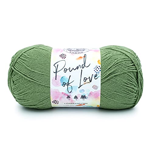 Lion Brand Yarn Pfund der Liebe, Value Garn, großes Garn zum Stricken und Häkeln, Bastelgarn, oliv Lion Brand Yarn Pfund der Liebe, Value Garn, großes Garn zum Stricken und Häkeln, Bastelgarn, oliv von Lion Brand Yarn