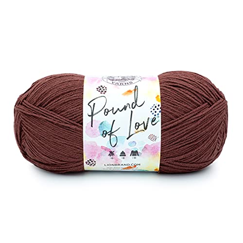 Lion Brand Yarn Pound of Love, Value Garn, großes Garn zum Stricken und Häkeln, Bastelgarn, Cinnabar von Lion Brand Yarn