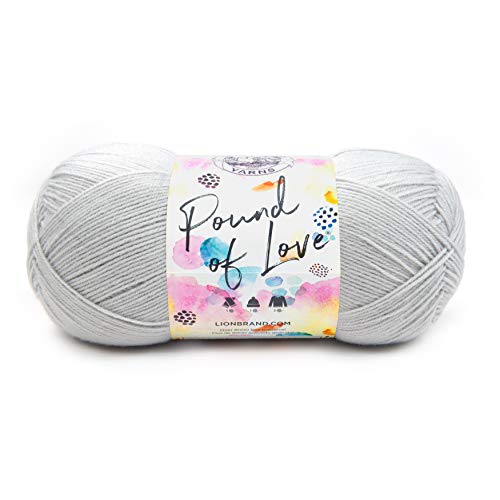 Lion Brand Yarn Pound of Love, Value Garn, großes Garn zum Stricken und Häkeln, Bastelgarn, Elefantengrau von Lion Brand Yarn