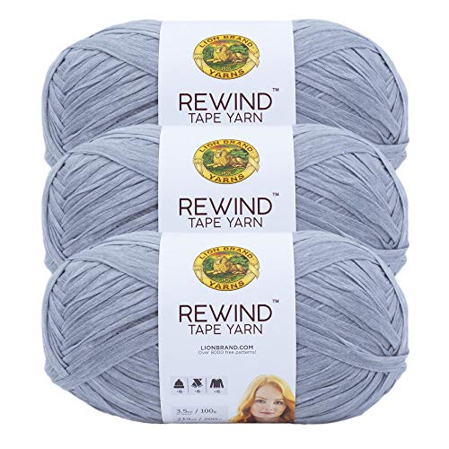 Lion Brand Yarn Rücklaufgarn, Garn zum Stricken und Häkeln, Bastelband Garn, 3er-Pack, Arctic Ice von Lion Brand Yarn