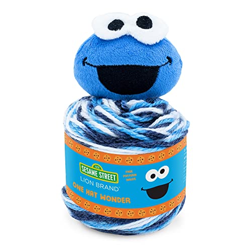 Lion Brand Yarn Sesamstraße One Hat Wonder Garn, Größe Cookie Monster von Lion Brand Yarn