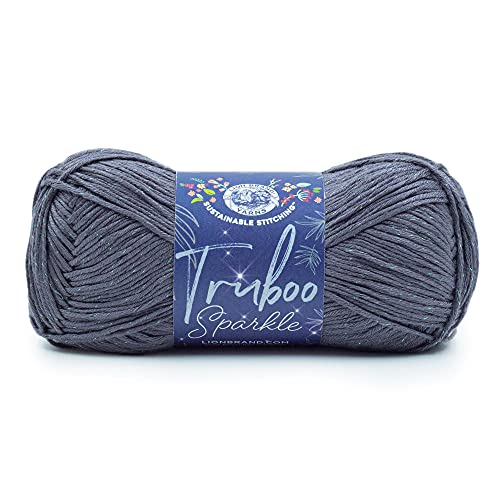 Lion Brand Yarn Truboo Sparkle Garn, Bambus, Thunder, 1 Pack, 178 von Lion Brand Yarn