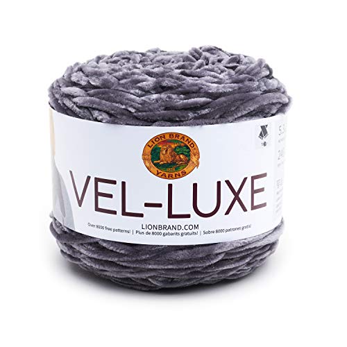 Lion Brand Yarn Vel-Luxe Garn, ein Knäuel, Anthrazit von Lion Brand Yarn