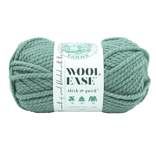 Lion Brand Yarn Wool-Ease Dickes und schnelles Garn, weiches und sperriges Garn zum Stricken, Häkeln und Basteln, 1 Knäuel, Sukkulenten von Lion Brand Yarn