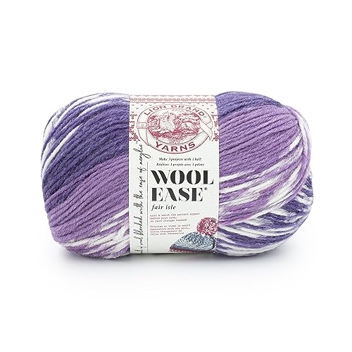 Lion Brand Yarn Wool Ease Fair Isle-Garn, Distel/Orchidee von Lion Brand Yarn