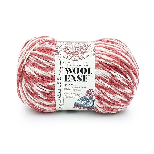 Lion Brand Yarn Wool Ease Fair Isle-Garn, Rose/Blossom von Lion Brand Yarn