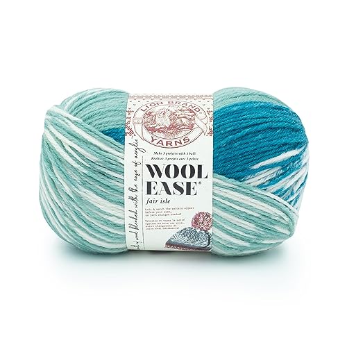 Lion Brand Yarn Wool Ease Fair Isle-Garn, helles Aqua/Türkis von Lion Brand Yarn