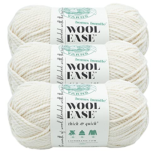 Lion Brand Yarn Wool-Ease dickes und schnelles, sperriges Garn, Angler, 3 Stück von Lion Brand Yarn