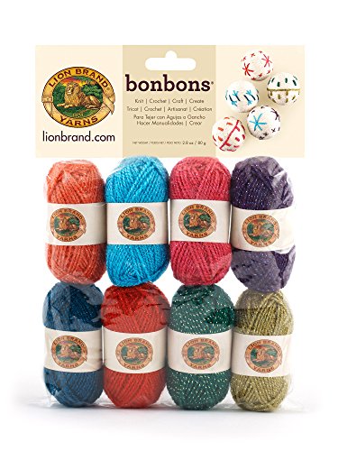 Lion Brand Yarn Company 1 Knäuel Garn Bonbons, Celebrate, Multicolor von Lion Brand Yarn