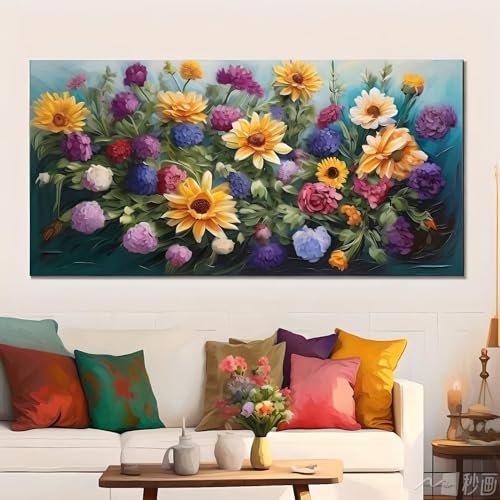 Diamond Painting, 5D Farbige Blume Diamant Painting Bilder Graffiti Daiments Painting Erwachsene XXL Groß 120x60CM Kinder Mosaikherstellung Malerei Set, Zimmer Deko Schlafzimmer, Geschenke für Frauen von Lionhai