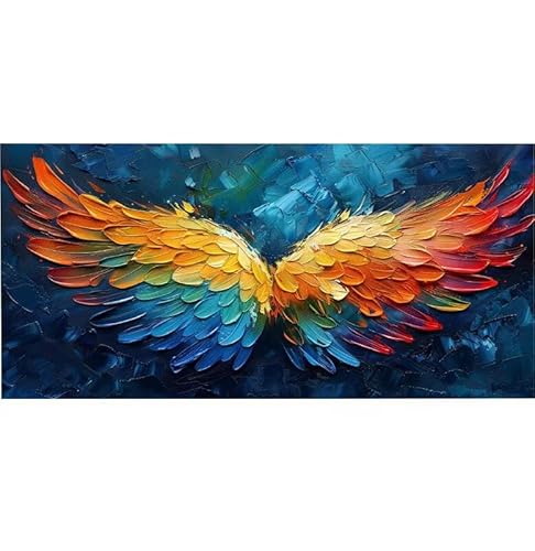 Malen Nach Zahlen Erwachsene Farbe Flügel, Kinder für Anfänger Einfaches DIY-Ölgemälde-Set auf Leinwand mit Pinseln und Acrylpigment, Bastelset Erwachsene Malen, Hause Dekor Geschenk 100x200cm Ws-12 von Lionhai