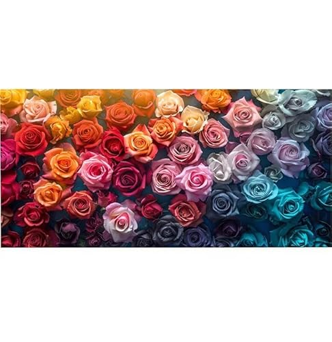 Malen Nach Zahlen Erwachsene Farbe Rose, Kinder für Anfänger Einfaches DIY-Ölgemälde-Set auf Leinwand mit Pinseln und Acrylpigment, Bastelset Erwachsene Malen, Hause Dekor Geschenk 100x200cm Ws-20 von Lionhai