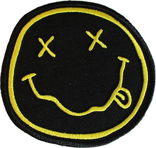 Application Nirvana Smiley Patch Aufnäher Besticktes Patch zum Aufbügeln Applique Souvenir Zubehör von LipaLipaNa