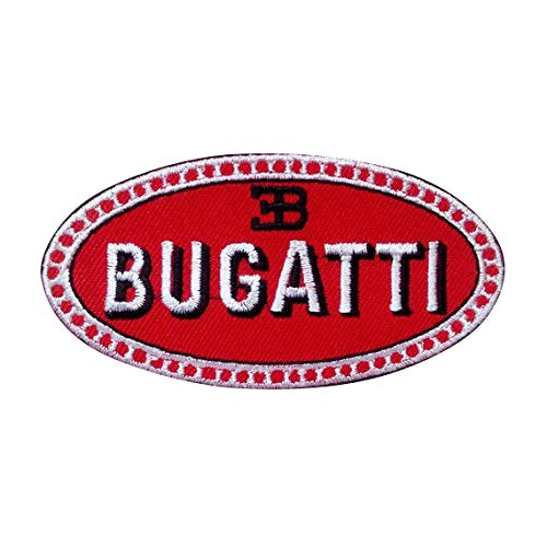 LipaLipaNa Bugatti Luxury Supercar Aufnäher, 1 Stück, Mittel, Sportlich, luxuriös, Bugatti-Supercar-Design, Embroidered Patch von LipaLipaNa