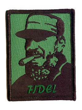 David Cherry Artist Patch - Cuba's Fidel Castro - RARE! Aufnäher Besticktes Patch zum Aufbügeln Applique Souvenir Zubehör von LipaLipaNa