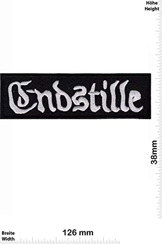 Endstille Silver Black Metal Aufnäher Besticktes Patch zum Aufbügeln Applique von LipaLipaNa