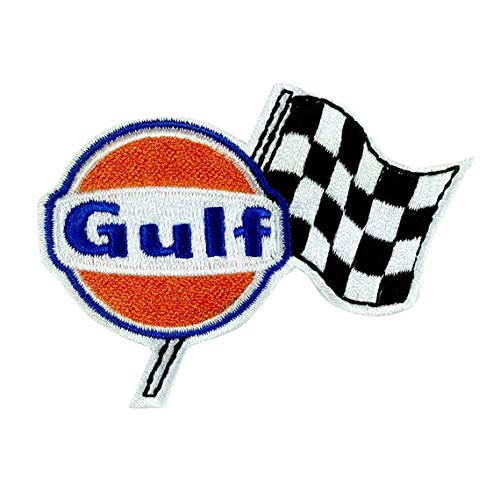 Gulf T Sports Racing MOTORSPORT Aufnäher Besticktes Patch zum Aufbügeln Applique Souvenir Zubehör von LipaLipaNa