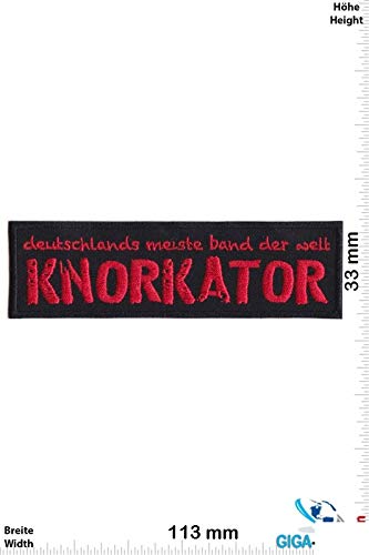 Knorkator Deutschlands Meiste Band Der Welt Aufnäher Besticktes Patch zum Aufbügeln Applique von LipaLipaNa