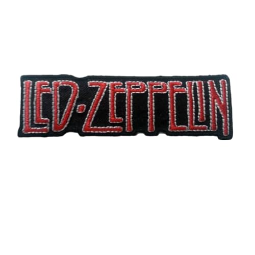 LipaLipaNa - Rotes Led Zeppelin Musik Patch, Aufbügeln, Mittel, 1 Stück von LipaLipaNa