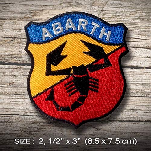 ABARTH Racing Car Motorcycles Aufnäher Besticktes Patch zum Aufbügeln Applique Souvenir Zubehör von LipaLipaNa