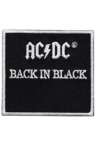 LipaLipaNa Ac Dc ACDC Back In Black Aufnäher Besticktes Patch zum Aufbügeln Applique von LipaLipaNa