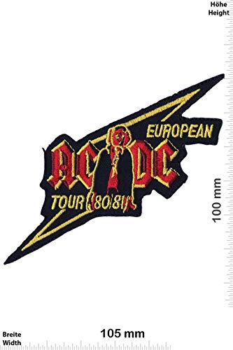 LipaLipaNa Ac Dc ACDC European Tour 80 81 Aufnäher Besticktes Patch zum Aufbügeln Applique von LipaLipaNa