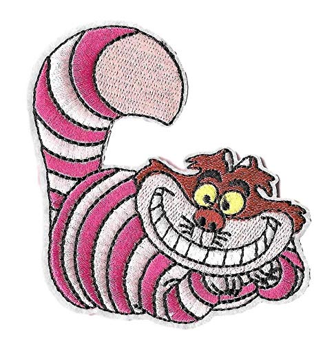 LipaLipaNa Alice in Wonderland Cheshire Cat 3 Tall Embroidered Patch Aufnäher Besticktes Patch zum Aufbügeln Applique Souvenir Zubehör von LipaLipaNa