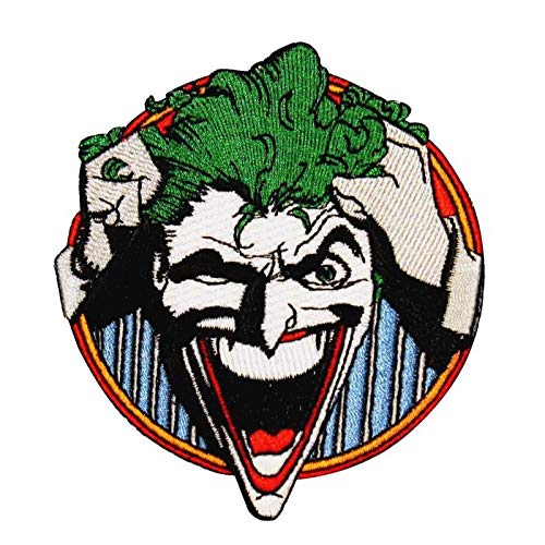 LipaLipaNa Joker Asylum Inmate Batman Arkham Villain DC Comics Iron-On Applique Patch Aufnäher Besticktes Patch zum Aufbügeln Applique Souvenir Zubehör von LipaLipaNa