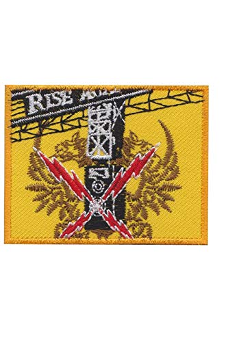 LipaLipaNa Rage Against The Machine Rise Silver Red Aufnäher Besticktes Patch zum Aufbügeln Applique von LipaLipaNa