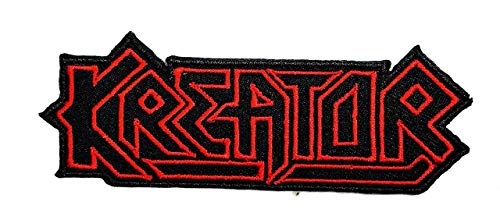 LipaLipaNa Schwarz Rot Kreator Band Musik Heavy Metal Punk Rock Logo Aufbügeln aufnähen Patch Jacke T-Shirt Patch Nähen Eisen auf Gesticktes Symbol Badge Tuch Zeichen Kostüm Applique Souvenir Zubehör von LipaLipaNa