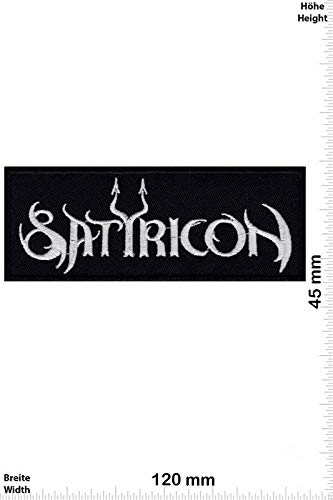 Satyricon - silver Extreme-Metal-Band -Music Aufnäher Besticktes Patch zum Aufbügeln Applique Souvenir Zubehör von LipaLipaNa