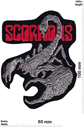 LipaLipaNa Scorpions Silver, Black Rock Band Embroidered Musik Patch zum Aufbügeln, Mittel, 1 Stück von LipaLipaNa