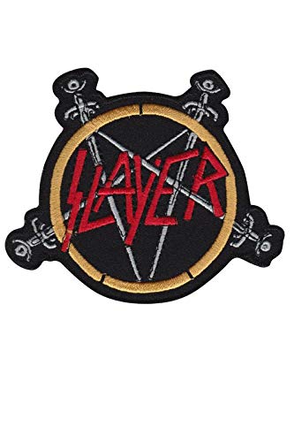 Slayer Pentagram Thrash Metal Band Aufnäher Besticktes Patch zum Aufbügeln Applique von LipaLipaNa