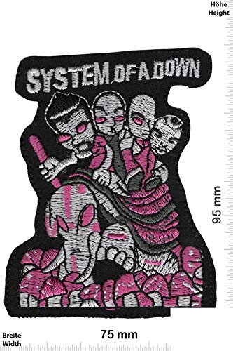 System Of A Down Purple Aufnäher Besticktes Patch zum Aufbügeln Applique von LipaLipaNa