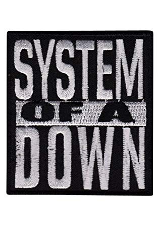 System Of A Down Silver Aufnäher Besticktes Patch zum Aufbügeln Applique von LipaLipaNa