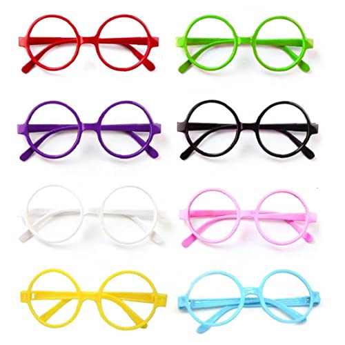 8pcs Kids Round Brille Frames Kinder Stilvoller Plastikrahmen Keine Linsen Sonnenbrille Für Party von Lipfer