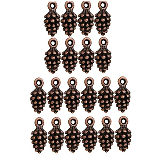 Kiefernkegel Kleiner Anhänger 20pcs Weihnachtsknüsse Zauber Alloy 3D Eichel Charms DIY Halskette Armband Ohrringe Schmuckzubehör von Lipfer